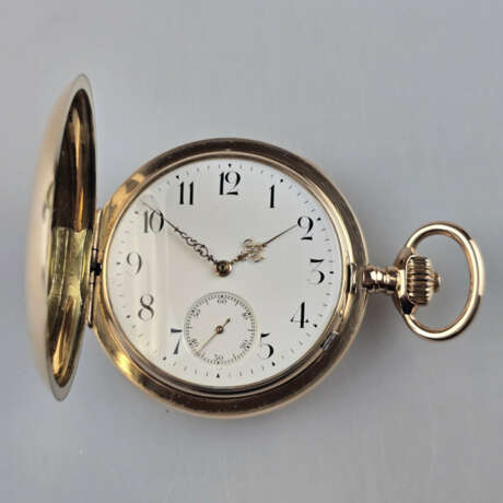 Savonette-Herrentaschenuhr - 3-Deckel 585/000-Gold… - фото 1