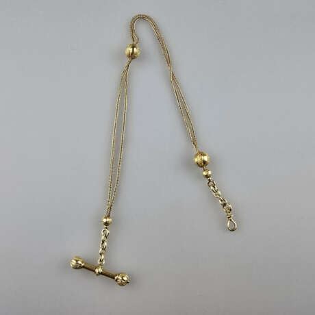 Taschenuhren-Knebelkette - 18K Gelbgold (750/000),… - фото 1