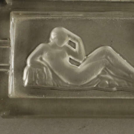 Art Déco-Ascher - um 1920, farbloses Klarglas, im … - Foto 3