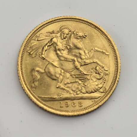 Goldmünze Sovereign 1963 - Großbritannien, Elisabe… - Foto 2