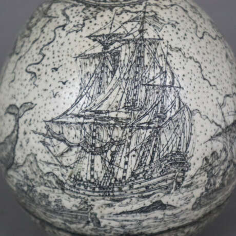 Graviertes Resin-Straußenei in Scrimshaw-Manier - … - photo 2