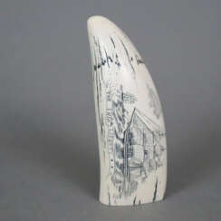 Scrimshaw-Replik - Kunstharz, vorder- und rückseit…