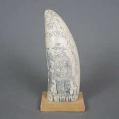 Scrimshaw-Replik - Kunstharz, vorder- und rückseit…