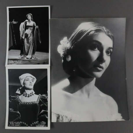 Konvolut: Drei Fotografien von Maria Callas - s/w … - photo 1