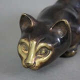 Tierfigur Katze - Bronze, hohl gegossen, patiniert… - photo 2