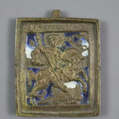 Reiseikone "Hl. Georg" - Russland, 19. Jh., Bronze…