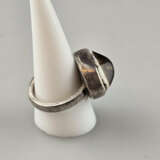 Herrenring mit Achatauge - Silberfassung, Ringkopf… - photo 3