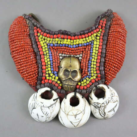 Textilhalskette mit Steinbesatz - Indien, halbmond… - photo 1