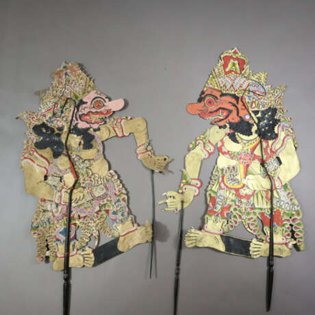 Konvolut große indonesische Schattenspiel-Figuren … - Foto 3