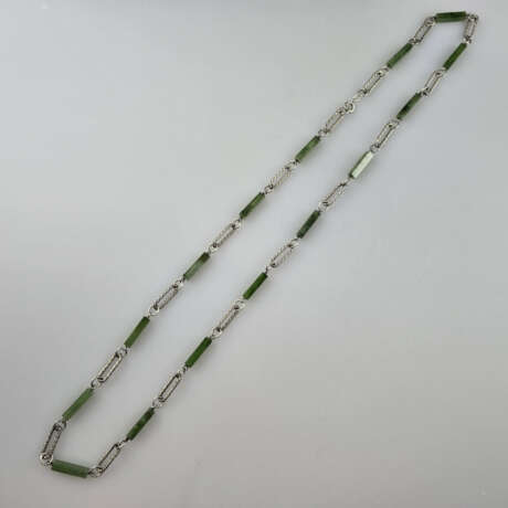 Silberkette mit Nephrit-Jade - China, Halskette mi… - photo 3