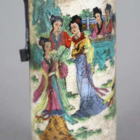 Fünf zylindrische Opiumpfeifen - China, Keramik mi… - photo 7