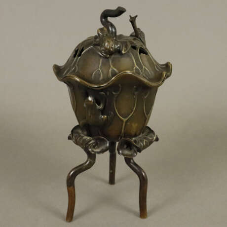 Räuchergefäß - Japan, Meiji-Zeit, Bronze, Deckelge… - photo 1
