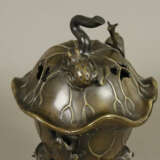 Räuchergefäß - Japan, Meiji-Zeit, Bronze, Deckelge… - photo 3