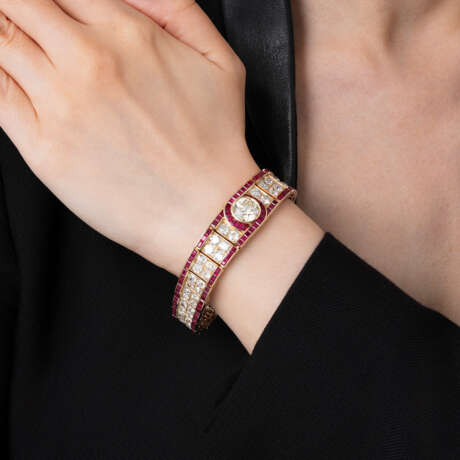 NO RESERVE – DIAMOND AND RUBY BRACELET - photo 5