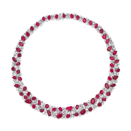 NO RESERVE – RUBY AND DIAMOND NECKLACE - photo 1
