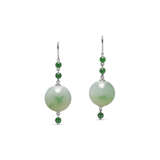 NO RESERVE - JADEITE BEAD AND DIAMOND NECKLACE AND EARRINGS SET - photo 6