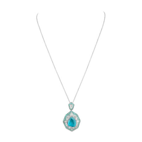PARAÍBA TOURMALINE AND DIAMOND NECKLACE - photo 4