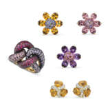 TWO MULTI-GEM 'HAWAII' BROOCHES BY VAN CLEEF & ARPELS; TOGETHER WITH MULTI-GEM JEWELLERY - photo 1