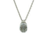 ROCK-CRYSTAL-DIAMOND-PENDANT-NECKLACE - фото 1