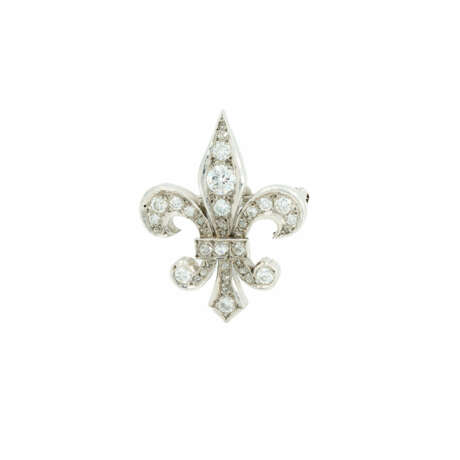 DIAMOND BROOCH "FLEUR DE LIS" - photo 1