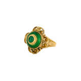 ENAMEL-EMERALD SET: RING AND DIAMOND-BROOCH - фото 5