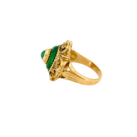 ENAMEL-EMERALD SET: RING AND DIAMOND-BROOCH - фото 6
