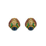 GEMSTONE-DIAMOND-EAR-CLIPS - фото 1