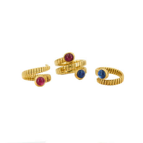 THREE GEMSTONE-RINGS - photo 1