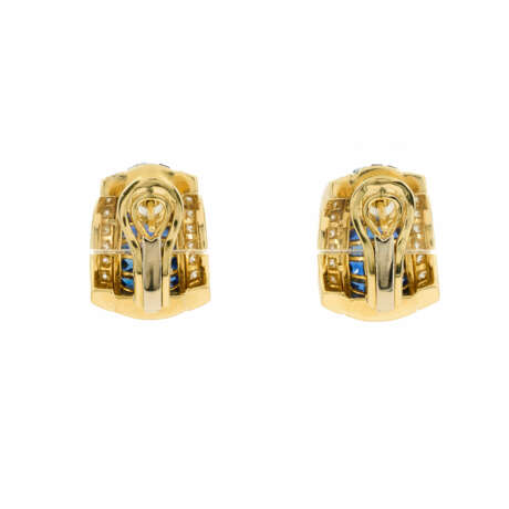 SAPPHIRE-DIAMOND-SET: RING AND EAR STUD CLIPS - фото 7