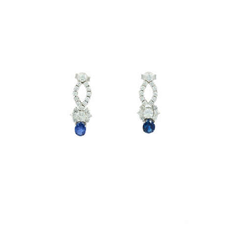 SAPPHIRE-DIAMOND-EARRINGS - photo 1
