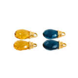 TWO GEMSTONE-EAR-PENDANTS - фото 5
