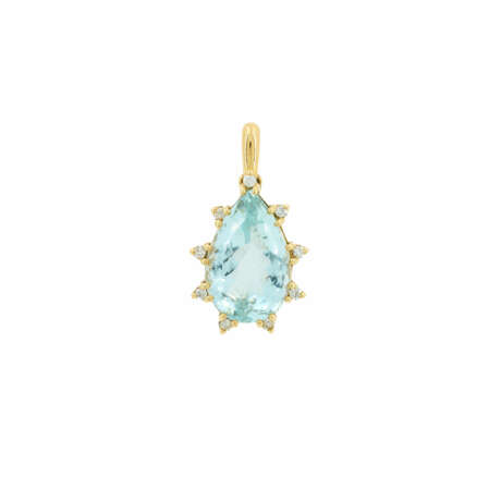 AQUAMARINE-DIAMOND-PENDANT - photo 1