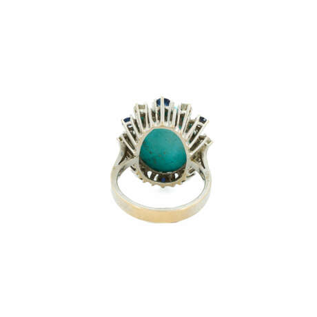 TURQUOISE-GEMSTONE-DIAMOND-RING - photo 3