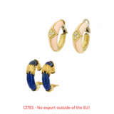 SET OF LAPIS LAZULI-CREOLE AND CORAL-DIAMOND-CREOLE - фото 2