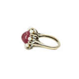 PEARL TOURMALINE DIAMOND RING - photo 2