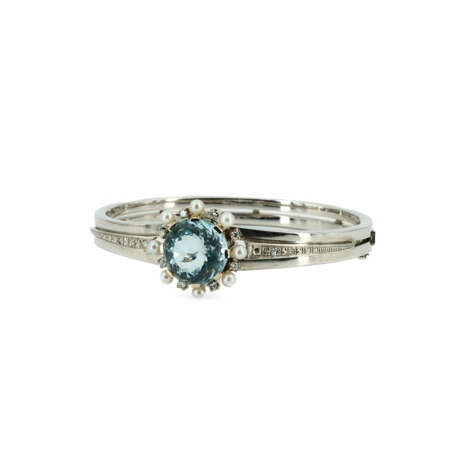 PEARL-TOPAZ-DIAMOND-BANGLE - фото 1