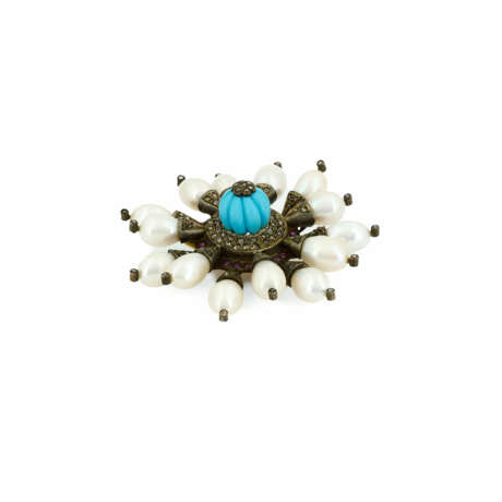PEARL-GEMSTONE-DIAMOND-BROOCH - фото 3