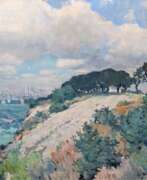 Overview. Dahncke, Willy (1888-1971) &quot;Blick auf Hamburger Türme&quot;, Öl/ Lw., monogr. u.r. und dat. 1936, 74x91 cm, Rahmen