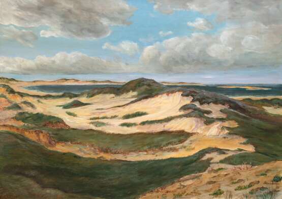 Stockdreher "Küstenlandschaft", Öl/ Hartfaser, sign. u.r. und dat. ´86, 59x76,5 cm, Rahmen - Foto 1