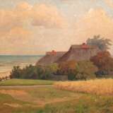 Facklam, Wilhelm (1893 Upahl-1972 Winkelhaid) "Sommertag an der Ostsee", Öl/ Lw., sign. u.l., rückseitig auf Keilrahmen bez., 70x100 cm, Rahmen (ging als Schüler Franz Bunkes nach Schwaan und studierte von 1921… - Foto 1