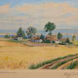 Herrmann, Willy (1895 Spandau-1963 Gatow) "Hiddensee-Grieben", Aquarell, sign. u.r., 20x32 cm, hinter Glas im Passepartout und Rahmen - Foto 1