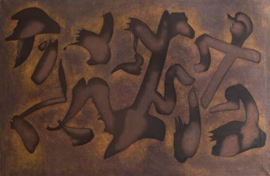 Renotte, Paul (1906-1966, Belgien) "Ohne Titel", Acryl/ Lw., sign. u.l. und dat. 62, 100x170 cm, ungerahmt - фото 1