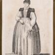 Wenzel, Hollar (1607 Prag-1677 London) &amp;quot;Basler Jungfrau&amp;quot;, Radierung, in der Platte sign., Blatt fleckig, 9x6,5 cm, hinter Glas und Rahmen - Сейчас на аукционе