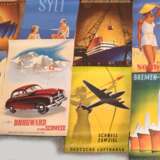 Konvolut von 28 Plakaten, dabei Nordseebad Norderney, 4x Vracht-Diensten-Nord Lloyd, 2x Borgward in der Schweiz, 3x Norddeutscher Lloyd Bremen 1940, 2x Deutsche Lufthansa, 2x Sylt-Westerland Kampen, 3x Nordeutscher Lloyd… - photo 1