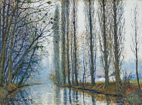 Cariot, Gustave. Frühlingstag an einem französischen Kanal. - фото 1