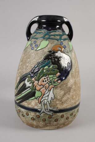 Amphora Vase mit Vogeldekor - Foto 2