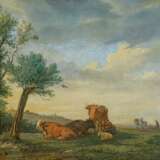 Dujardin, Karel. Landschaft mit Vieh und pflügenden Bauern. - Foto 1