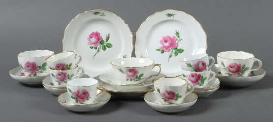 21-tlg. Konvolut ''Rote Rose'' Meissen, überw. nac… - photo 1