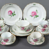 21-tlg. Konvolut ''Rote Rose'' Meissen, überw. nac… - photo 2
