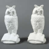 2 Figuren ''Eule auf Buch'' Nymphenburg, 1912-75, … - photo 1